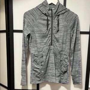 Athleta Heavenly Hail Hoodie Top Sweatshirt Gray Size Small